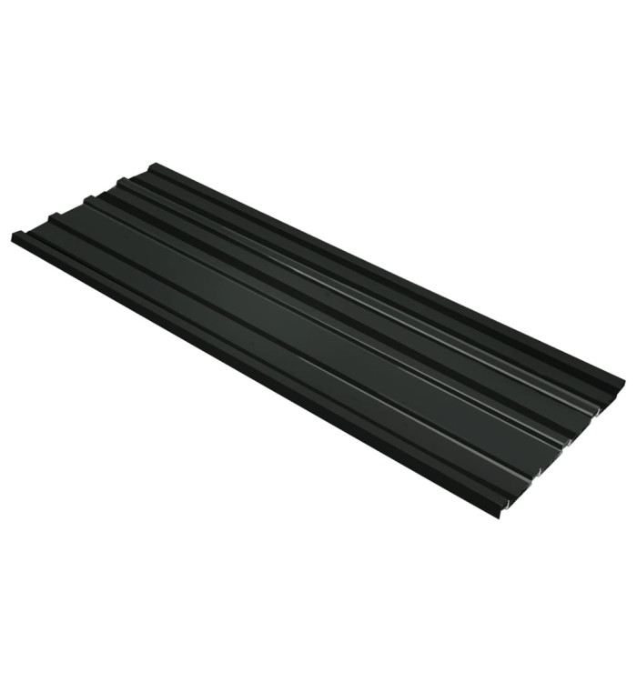 Panneaux de toiture 12 pcs Acier galvanisé Anthracite | Mobilier & Déco
