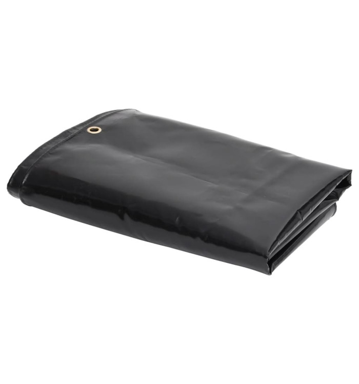 Bâche de protection 650 g/m² 3x3 m Noir | Mobilier & Déco