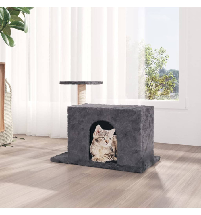Arbre à chat avec griffoir en sisal Gris foncé 51 cm | Mobilier & Déco