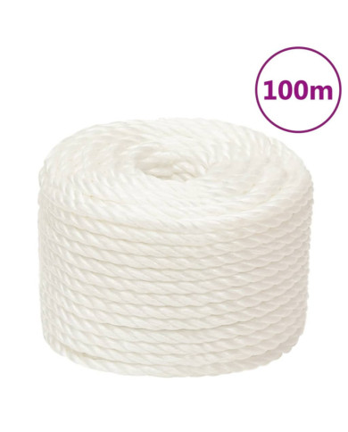 Corde de travail Blanc 16 mm 100 m polypropylène | Mobilier & Déco
