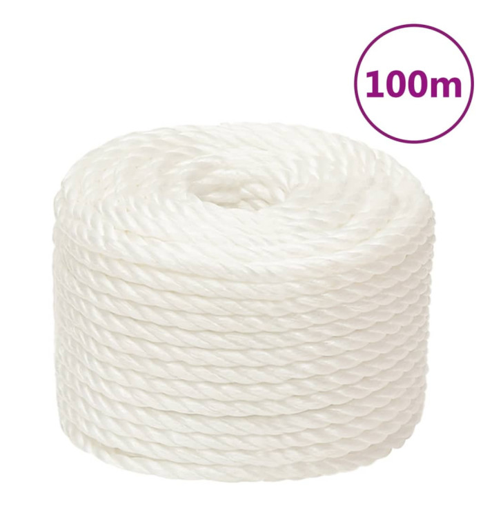 Corde de travail Blanc 16 mm 100 m polypropylène | Mobilier & Déco