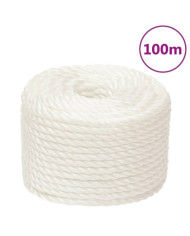 Corde de travail Blanc 16 mm 100 m polypropylène | Mobilier & Déco