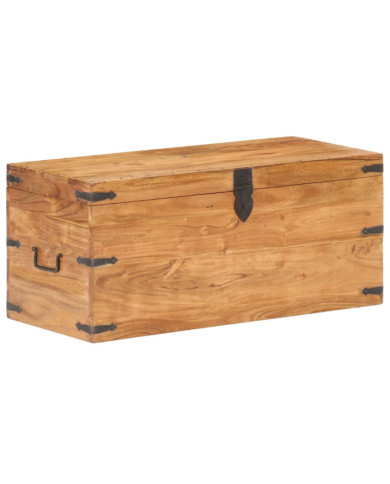 Coffre 90x40x40 cm Bois d'acacia solide | Mobilier & Déco