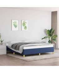 Cadre de lit sans matelas bleu 160x200 cm tissu | Mobilier & Déco