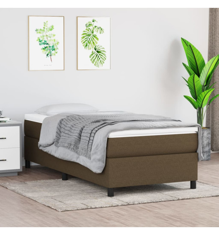 Sommier à lattes de lit avec matelas Marron foncé 90x190 cm | Mobilier & Déco
