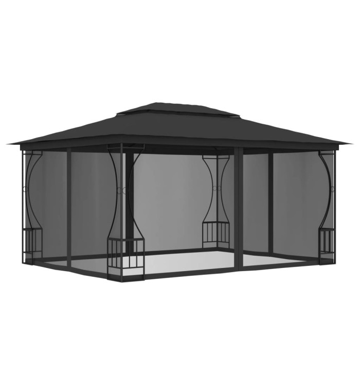 Tonnelle avec moustiquaire 300x400x265 cm Anthracite | Mobilier & Déco