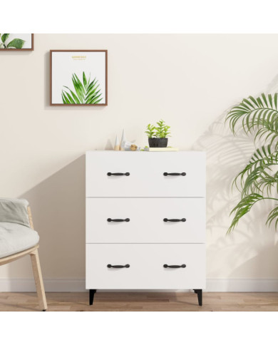 Buffet blanc 69,5x34x90 cm bois d'ingénierie | Mobilier & Déco