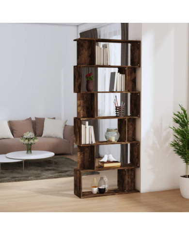 Bibliothèque/Cloison Chêne fumé 80x24x192 cm Bois d'ingénierie | Mobilier & Déco