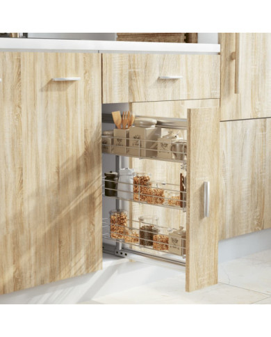 Panier à 3 niveaux métallique de cuisine 47x15,5x55,5 cm | Mobilier & Déco