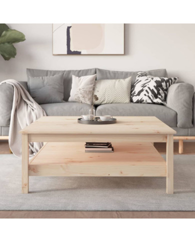 Table basse 100x100x40 cm Bois massif de pin | Mobilier & Déco