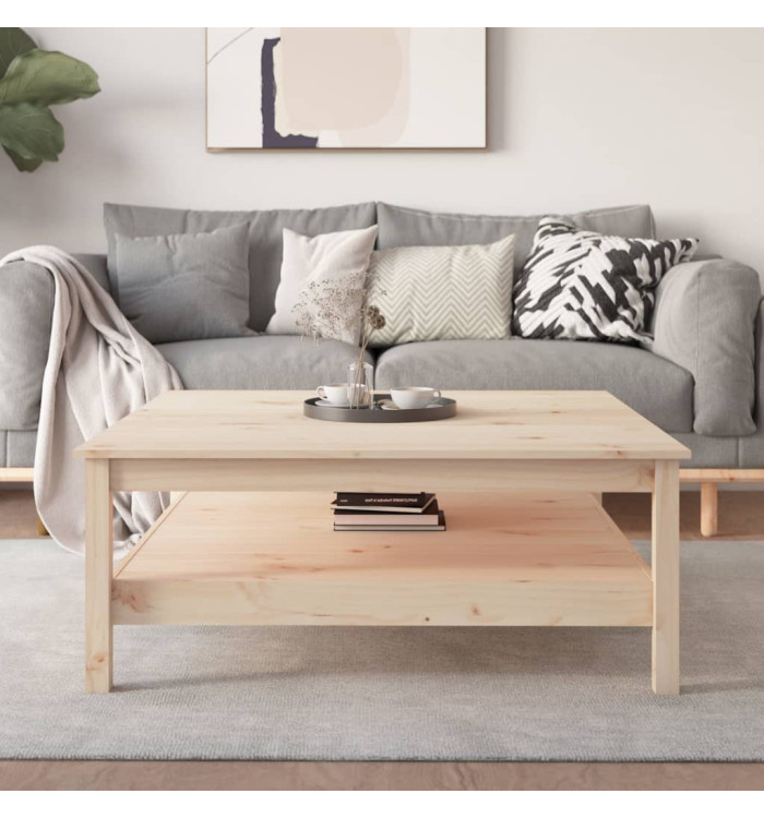 Table basse 100x100x40 cm Bois massif de pin | Mobilier & Déco