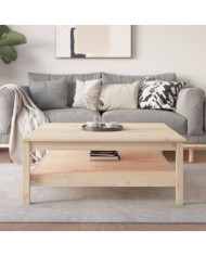 Table basse 100x100x40 cm Bois massif de pin | Mobilier & Déco