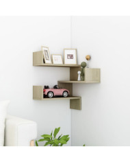 Étagère d'angle murale Chêne Sonoma 40x40x50 cm bois ingénierie | Mobilier & Déco