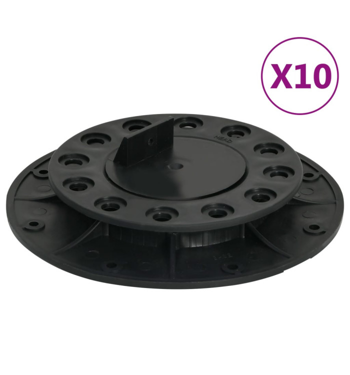 Pieds de terrasse réglables 10 pcs 20-30 mm | Mobilier & Déco