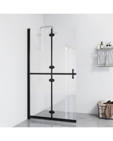 Paroi de douche pliable Verre ESG demi-dépoli 120x190 cm | Mobilier & Déco