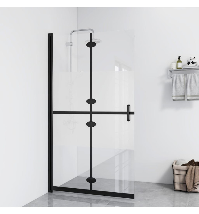 Paroi de douche pliable Verre ESG demi-dépoli 120x190 cm | Mobilier & Déco