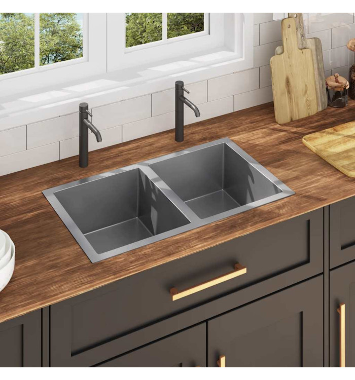 Évier de cuisine fait à la main Acier inoxydable | Mobilier & Déco