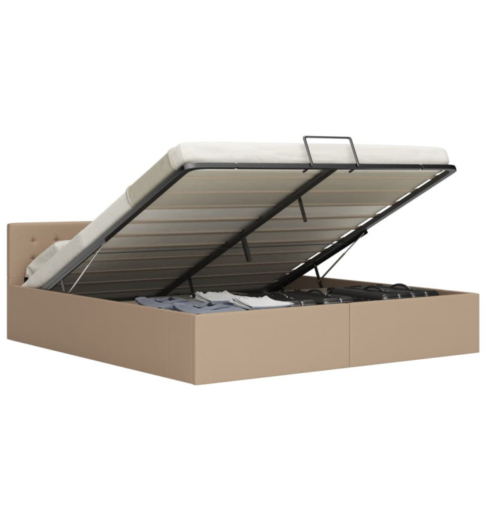 Cadre de lit avec rangement hydraulique Similicuir 160x200 cm | Mobilier & Déco
