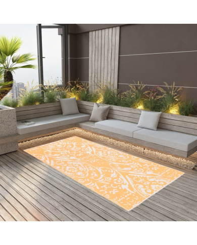 Tapis d'extérieur ARAKIL Orange et blanc 160x230 cm PP | Mobilier & Déco