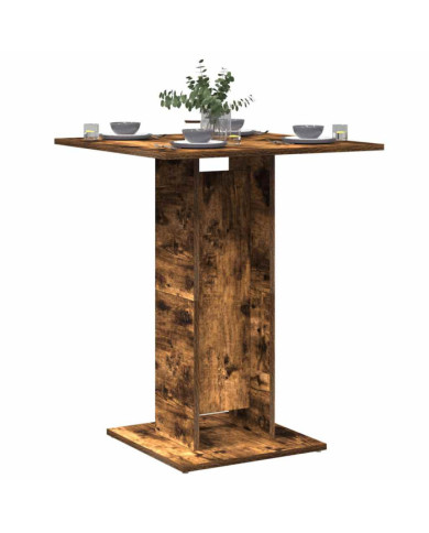 Table de bistro Chêne fumé 60x60x75 cm Bois d'ingénierie | Mobilier & Déco