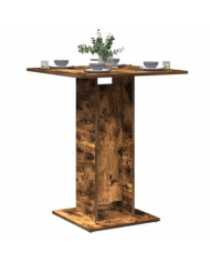 Table de bistro Chêne fumé 60x60x75 cm Bois d'ingénierie | Mobilier & Déco