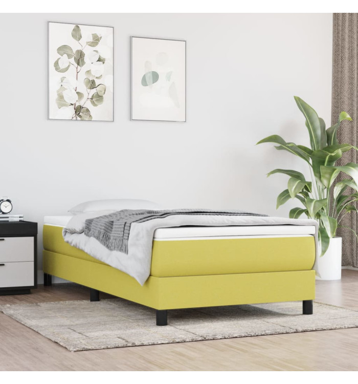 Matelas de lit à ressorts ensachés Vert 100x200x20 cm Tissu | Mobilier & Déco