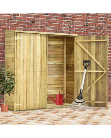 Abri à outils de jardin 163x50x171 cm Pinède imprégnée | Mobilier & Déco