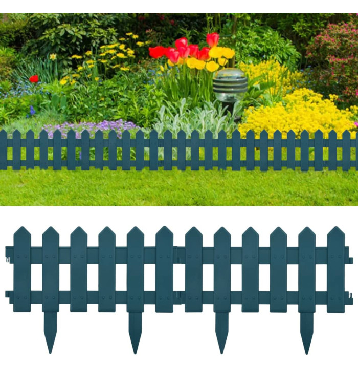 Bordures de pelouse 25 pcs Vert 10 m PP | Mobilier & Déco