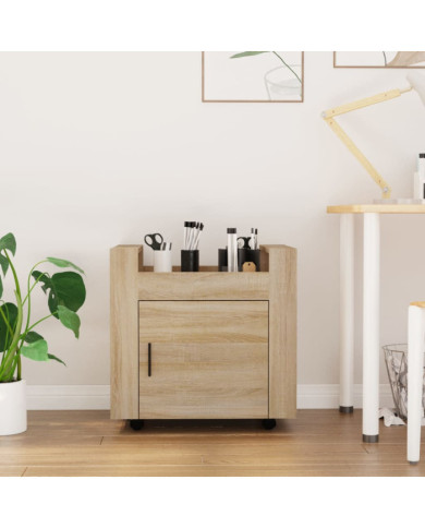 Chariot de bureau Chêne sonoma 60x45x60 cm Bois d'ingénierie | Mobilier & Déco
