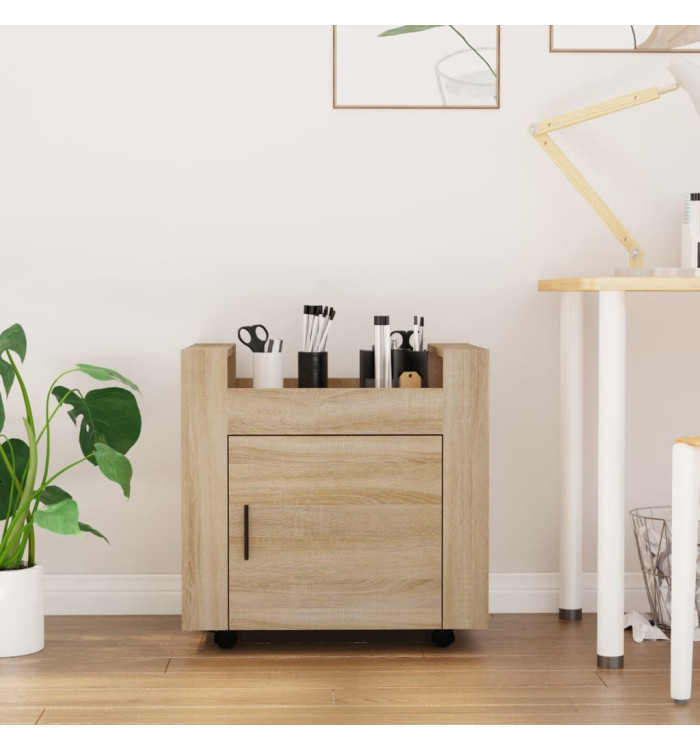 Chariot de bureau Chêne sonoma 60x45x60 cm Bois d'ingénierie | Mobilier & Déco