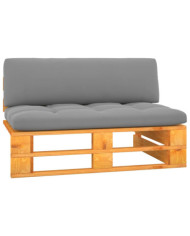Canapé central palette de jardin marron miel bois pin imprégné | Mobilier & Déco