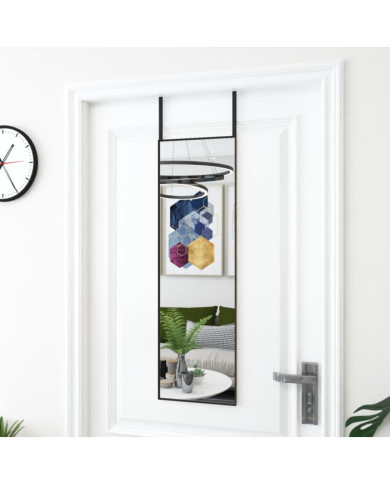 Miroir de porte Noir 30x100 cm Verre et aluminium | Mobilier & Déco