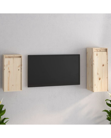 Meubles TV 2 pcs Bois massif de pin | Mobilier & Déco