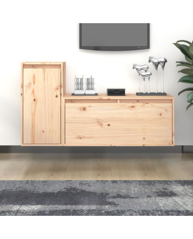 Meubles TV 2 pcs Bois massif de pin | Mobilier & Déco
