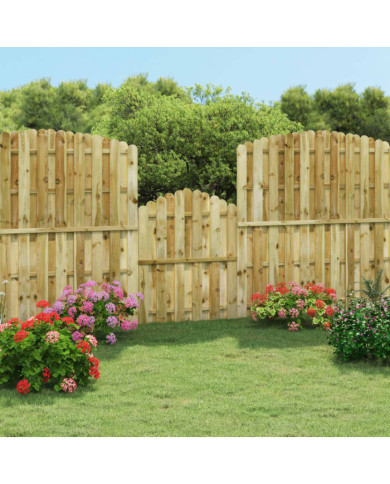 Portail de jardin Bois de pin imprégné 100x125 cm | Mobilier & Déco