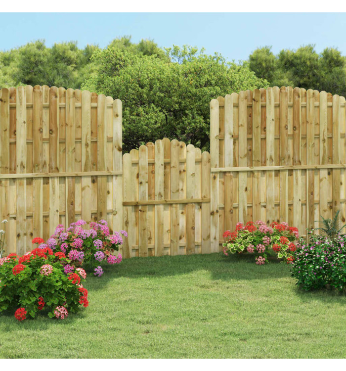 Portail de jardin Bois de pin imprégné 100x125 cm | Mobilier & Déco