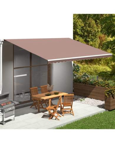 Tissu de remplacement pour auvent Marron 5x3,5 m | Mobilier & Déco