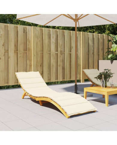 Coussin de chaise longue crème 200x60x3 cm tissu oxford | Mobilier & Déco