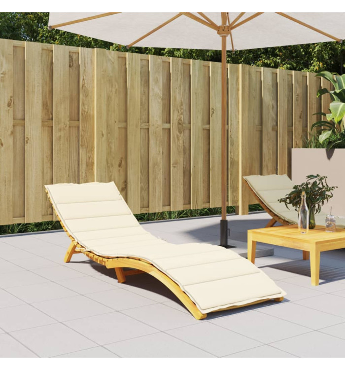 Coussin de chaise longue crème 200x60x3 cm tissu oxford | Mobilier & Déco
