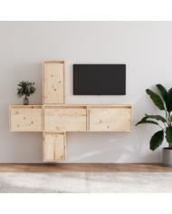 Meubles TV 5 pcs Bois massif de pin | Mobilier & Déco
