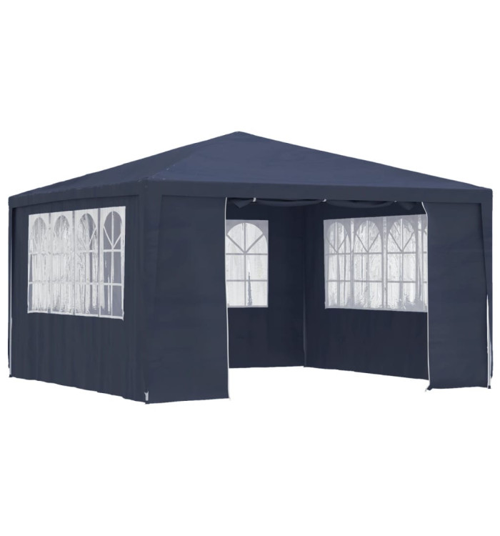 Tente de réception avec parois latérales 4x4 m Bleu 90 g/m² | Mobilier & Déco