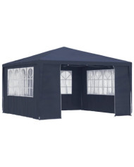 Tente de réception avec parois latérales 4x4 m Bleu 90 g/m² | Mobilier & Déco