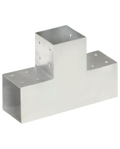 Connecteur de poteau Forme en T Métal galvanisé 101x101 mm | Mobilier & Déco