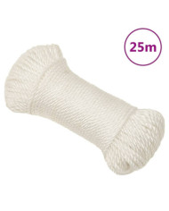 Corde de travail Blanc 8 mm 25 m polypropylène | Mobilier & Déco