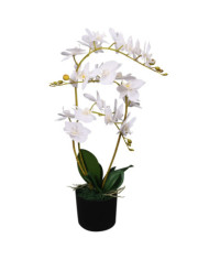 Plante artificielle avec pot Orchidée 65 cm Blanc | Mobilier & Déco