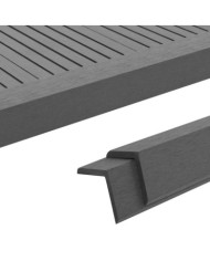 Cornière de terrasse 5 pcs WPC 170 cm Gris | Mobilier & Déco