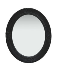 Miroir mural style baroque 50x60 cm noir | Mobilier & Déco