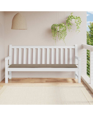 Coussin de banc de jardin taupe 200x50x4 cm tissu oxford | Mobilier & Déco