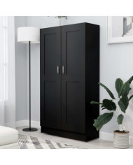 Bibliothèque Noir 82,5x30,5x150 cm Bois d’ingénierie | Mobilier & Déco