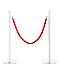 Corde de colonne Rouge et argenté Velours | Mobilier & Déco